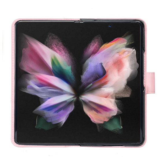 Cu clapetă pentru Samsung Galaxy Z Fold6 5G, Wallet, BINFEN COLOR, roz