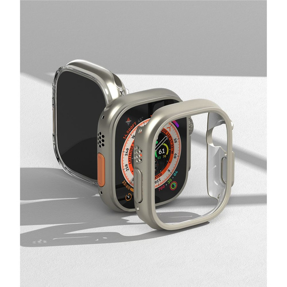 Etui Ringke do Apple Watch Ultra, Slim, 2-Pack, Clear / Titanium Grey