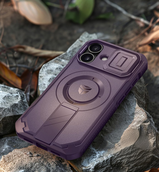 Carcasă blindată pentru iPhone 16, Dexnor CamProtect MagSafe, violet