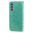Cu clapetă pentru Samsung Galaxy M34 5G, Mandala Flower, verde