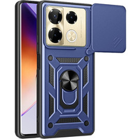 Husă blindată pentru Infinix Note 40 Pro, CamShield Slide, albastru