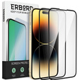 2x sticlă călită pentru iPhone 14 Pro, ERBORD 3D pentru întregul display