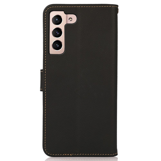 KHAZNEH RFID caz pentru Samsung Galaxy A35 5G, Litchi Texture, negru
