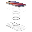 Carcasă MagSafe Spigen pentru iPhone 16E, Ultra Hybrid, transparent / alb + 9H Tempered Glass