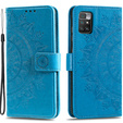 Cu clapetă pentru Xiaomi Redmi 10, Mandala, albastru