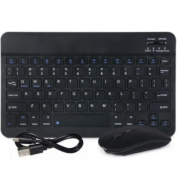 Set tastatură wireless și mouse Bluetooth pentru Android/Windows, negru