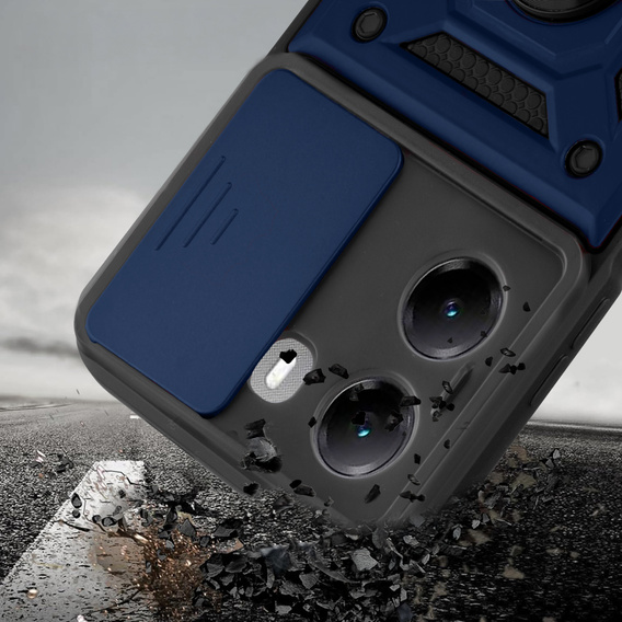 Husă blindată pentru Xiaomi Poco X7 Pro 5G, CamShield Slide, albastru