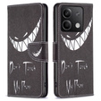 Cu clapetă pentru Xiaomi Redmi Note 13 5G, Wallet, Don't Touch My Phone negru