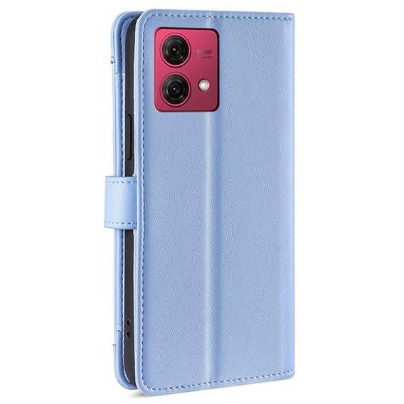 Cu clapetă pentru Motorola Moto G84 5G, Wallet Zipper Pocket, albastru