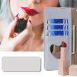 Carcasă flip pentru Xiaomi Redmi 13C / Poco C65, Wallet Zipper Pocket, cu oglindă, albastru