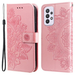 Cu clapetă pentru Samsung Galaxy A33 5G, Mandala Flower, roz rose gold