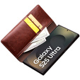 Carcasa flip pentru Samsung Galaxy S25 Ultra, QIALINO Leather Wallet, maro închis