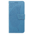 Cu clapetă pentru Xiaomi Poco X6 Pro 5G, Butterfly, violet