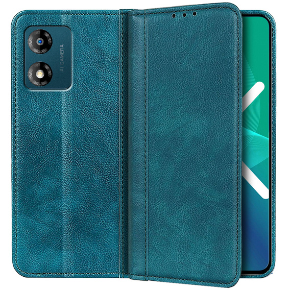 Husa cu clapetă pentru Motorola Moto E13, Split Leather, verde