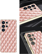 Husă pentru Samsung Galaxy S25 Ultra, Leather Rhombus, roz