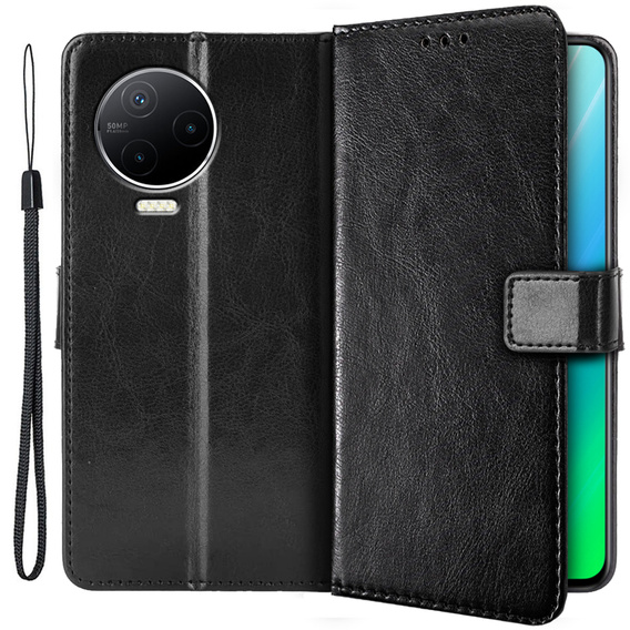 Cu clapetă pentru Infinix Note 12 2023, Wallet, negru