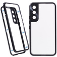 Husa pentru Samsung Galaxy S21, Magnetic Dual Glass, negru