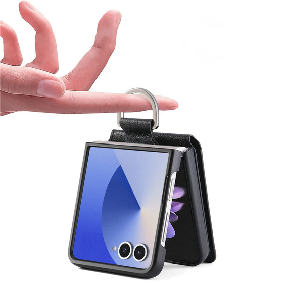 Husă cu slot pentru card și inel pentru Samsung Galaxy Z Flip7