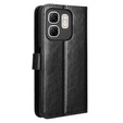 Cu clapetă pentru Infinix Hot 50i 4G, Crazy Horse Wallet, negru