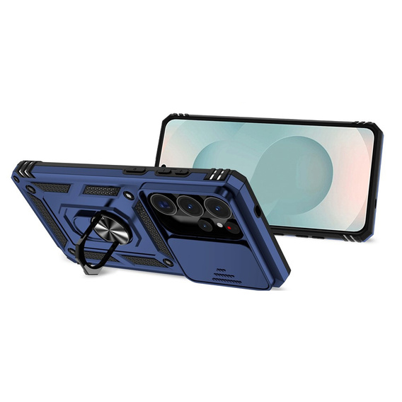 Husă blindată cu suport și capac pentru lentilă pentru Samsung Galaxy S26 Ultra