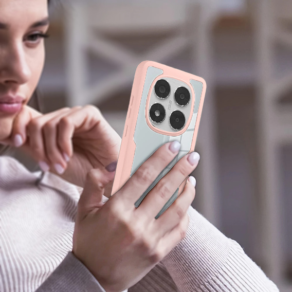 Carcasă pentru Xiaomi Redmi Note 14 Pro 5G, Shockproof, cu folie, roz