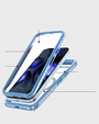 Husă pentru Google Pixel 9A, Shockproof, cu sticlă, pentru MagSafe, albastru