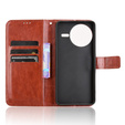 Cu clapetă pentru Xiaomi Poco F7 Pro, Crazy Horse Wallet, maro