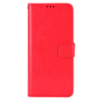 Cu clapetă pentru Oppo A17, Crazy Horse Wallet, roșu