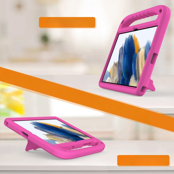 Husa pentru copii pentru Samsung Galaxy Tab A9+, Husa pentru copii cu mâner, roz
