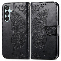 Cu clapetă pentru Samsung Galaxy M15 5G, Butterfly, negru