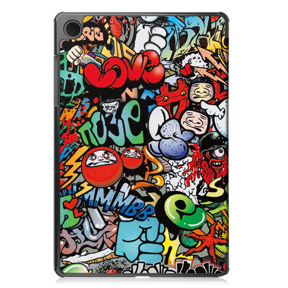 Husă pentru Samsung Galaxy Tab A9+, Smartcase, graffiti