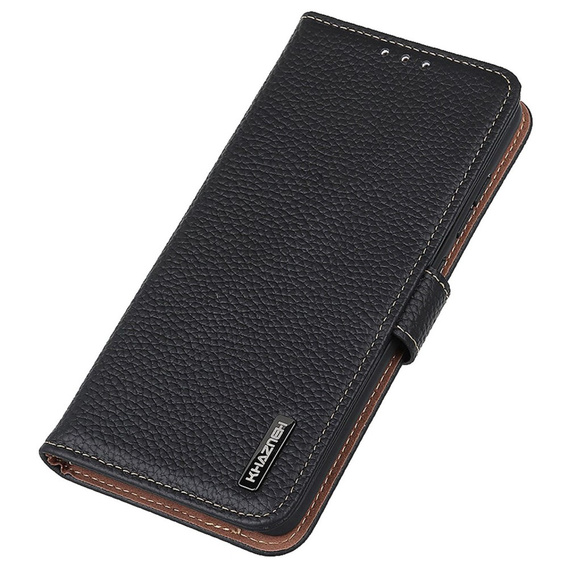 KHAZNEH RFID caz pentru OnePlus 12R, Litchi Texture, negru
