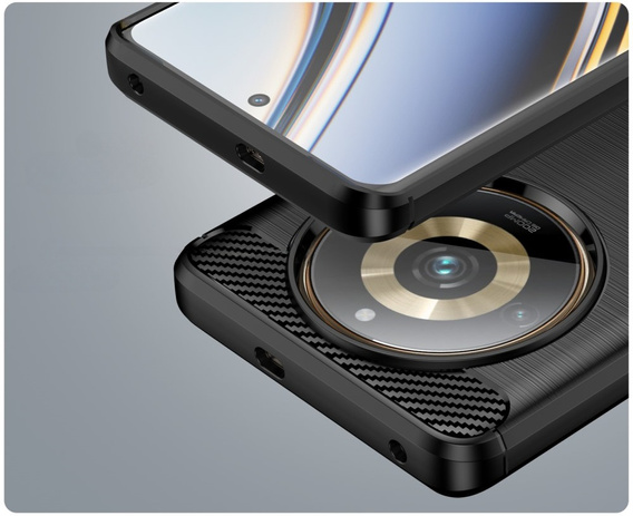Huse pentru Realme 11 Pro / 11 Pro +, Carbon, negru