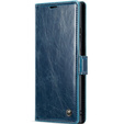 Carcasă flip CASEME pentru Samsung Galaxy Note 20 Ultra, Waxy Textured, albastru