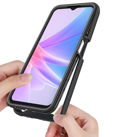 Carcasă pentru Oppo A78 5G, Shockproof, cu folie, negru