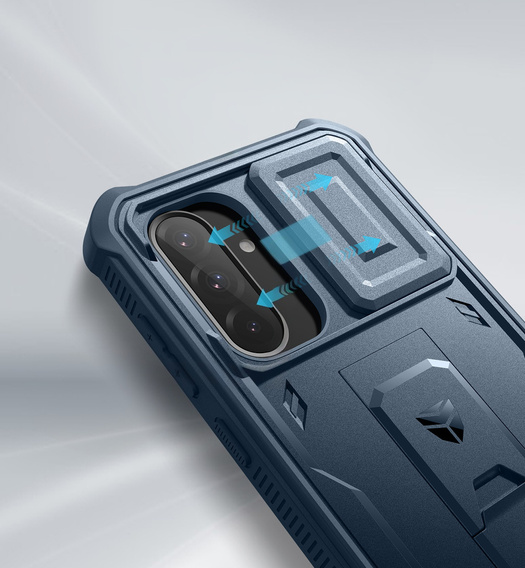 Husă blindată pentru Samsung Galaxy A36 5G, Dexnor Full Body (Two Frames), albastru