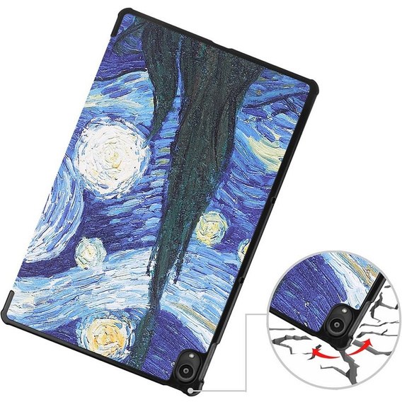 Husă pentru Lenovo Tab P11 TB-J606F, Smartcase, oil painting
