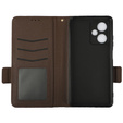 Cu clapetă pentru Xiaomi Redmi Note 12 5G / POCO X5 5G, Wallet Litchi Magnet, maro