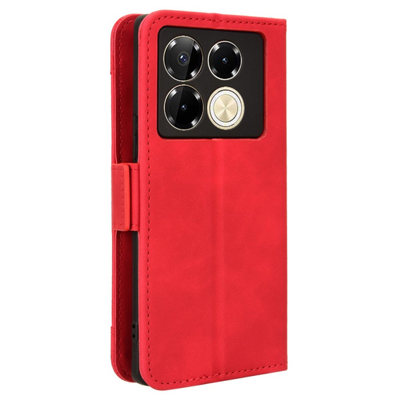 Cu clapetă pentru Infinix Note 40 Pro, Card Slot, roșu