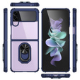 Huse pentru Samsung Galaxy Z Flip3 5G, Clear Ring, albastru