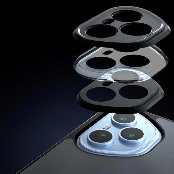 Husă pentru Honor 400 Pro 5G, pentru MagSafe, ERBORD Matt Case, negru + sticlă pentru ecran