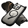 Husă pentru iPhone 16 Pro Max, pentru MagSafe, Cute Cat, negru + sticlă pentru ecran