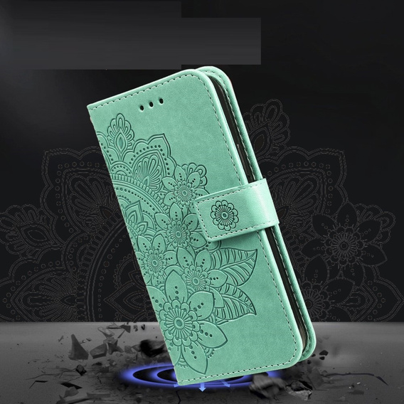 Cu clapetă pentru Xiaomi Redmi Note 13 5G, Mandala, verde