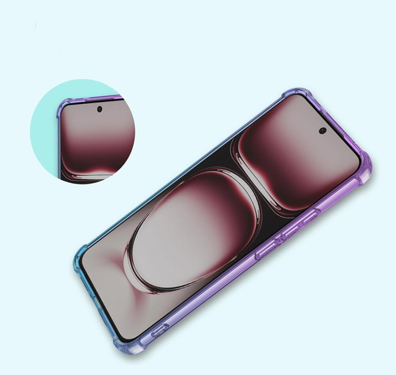 Husa pentru Oppo Reno 12 Pro, Gradient Dropproof, Violet / albastru