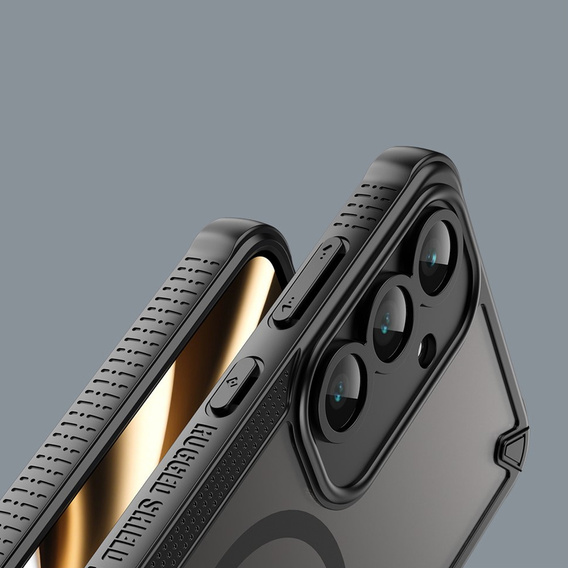 Husă blindată pentru Samsung Galaxy S25 FE, pentru MagSafe, negru mat