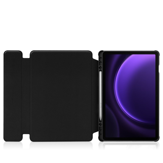 Husă pentru tastatură pentru Samsung Galaxy Tab S10 Lite / S10 FE / S9 FE, Rotary 360° Leather, negru