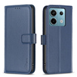 Husa cu clapetă pentru Xiaomi Redmi Note 13 Pro 5G, BINFEN Wallet, albastru