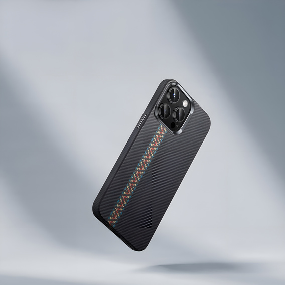 Carcasa pentru iPhone 16 Pro Max, Carbon Fiber MagSafe, negru