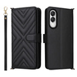 Carcasă cu clapetă pentru Samsung Galaxy S25 Edge, Crossbody Leather Wallet, negru
