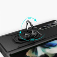 Husă blindată pentru do Samsung Galaxy Z Fold 4 5G, Nox Case Ring, negru
